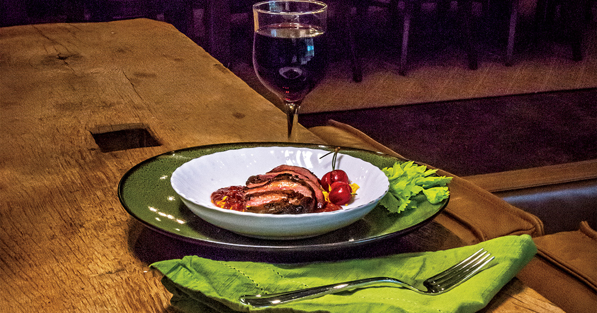 Pan-Seared Duck Breast with Smoked Cherry Chutney. Photo by John Hoffman, DU